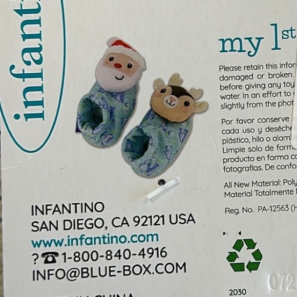 Infantino • My 1st Holiday Foot Rattles • NWT! - Picture 5 of 5